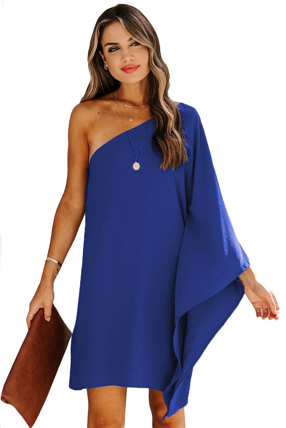 Robe courte asymétrique côte à côte