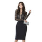 Black Lace Patchwork Sheath Dress – Elegant & Sexy See-Through Design