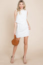 Draped Sleeveless Mini Cocktail Dress - Elegance and Comfort for Every Occasion