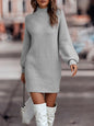 Knit Sweater Dress Women Spring V-neck Sexy Jumpers Loose